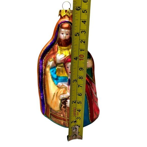 OLD WORLD CHRISTMAS Blown Glass Christmas Ornament Nativity Holy Family 2002 OWC - Picture 8 of 8